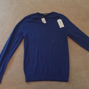 express men’s XS Blue merino wool blend sweater